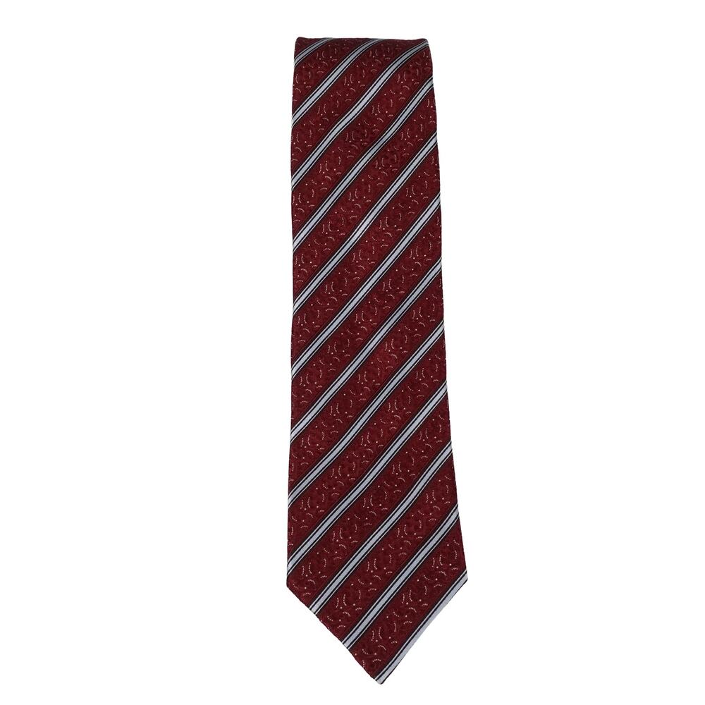 Ermenegildo Zegna Tie Striped Geometric Men's Tie Made in Italy